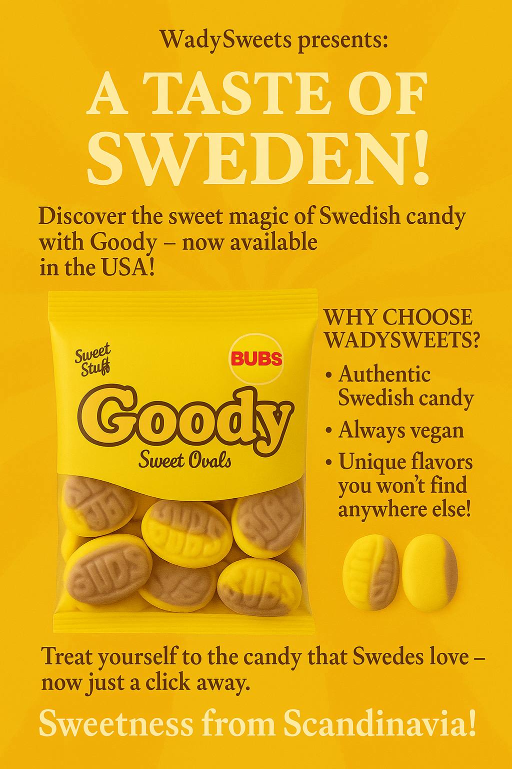 BUBS Mix Candy Bags, Sour and Sweet Flavors, 90g, Pack of 5