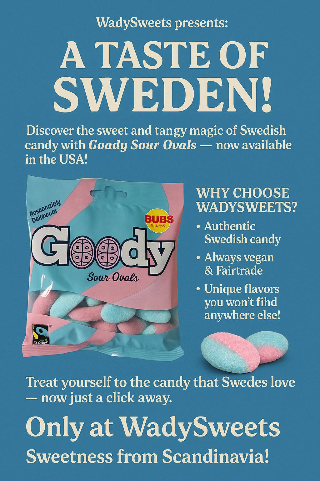 BUBS Mix Candy Bags, Sour and Sweet Flavors, 90g, Pack of 5