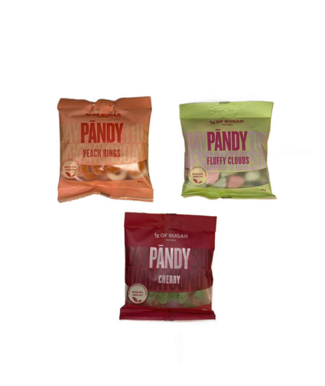 Pandy Sugar-Free Swedish Candy, All Flavors, Keto Gummy, Low Calorie Snacks, Pack of 9
