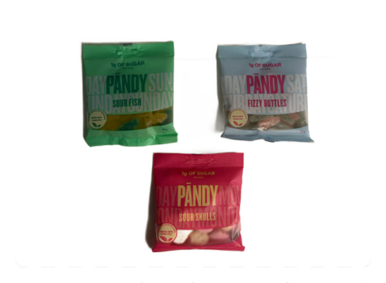 Pandy Sugar-Free Swedish Candy, All Flavors, Keto Gummy, Low Calorie Snacks, Pack of 9